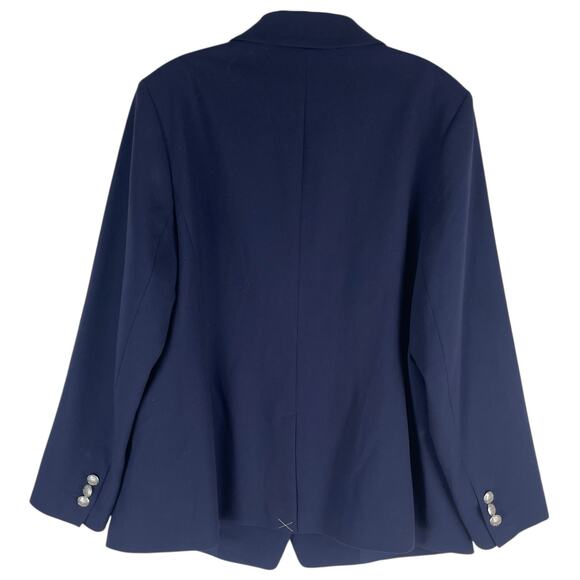 Talbots Tailored Stretch Double Breasted Blazer Jacket Blue Size 14W - Picture 5 of 9
